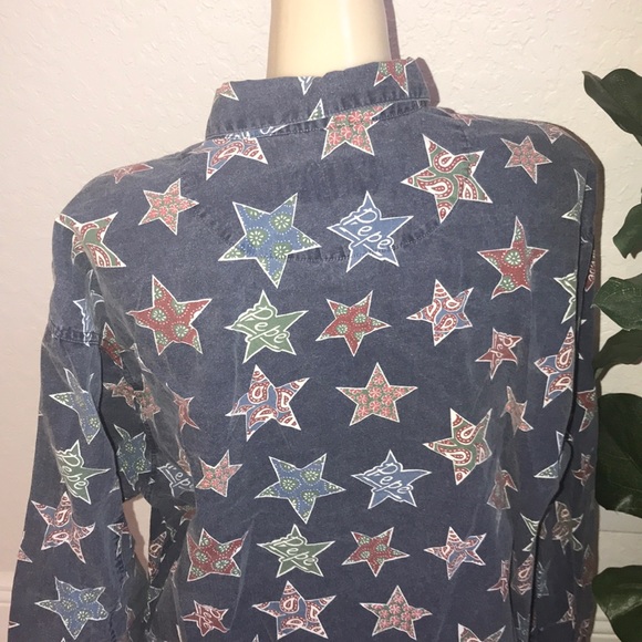 EUC Western-style Stars Pepe Jeans button down LS - Picture 7 of 8